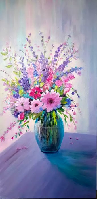 #Ethereal Blooms: Vibrant Acrylic Artwork & Textured Painting TechniquesArt by Liz WhyteArt by Liz Whyte