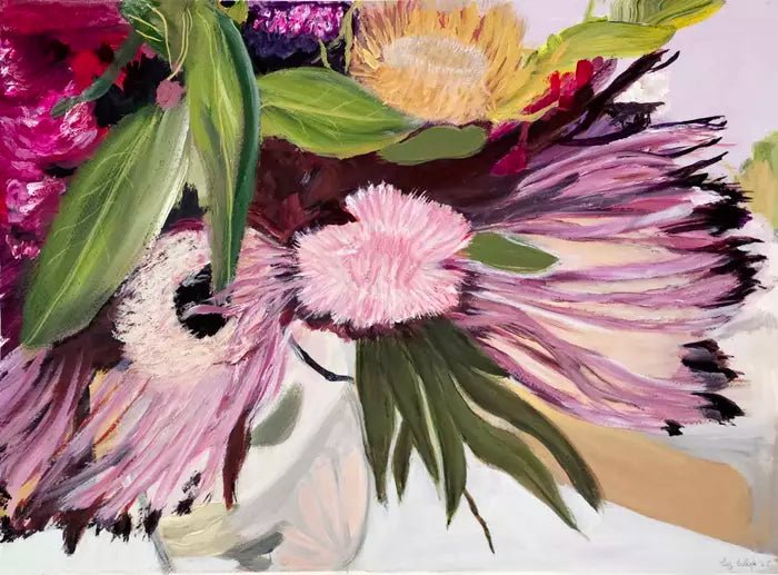 Transcending blooms - Art by Liz WhyteFree postage around Australia